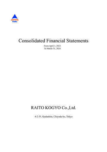 Thumbnail Raito Kogyo Financial Statement fy2024