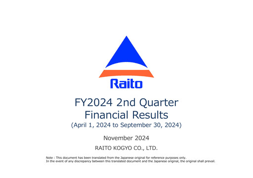 Thumbnail Raito Kogyo Quarterly Report 2024-q2