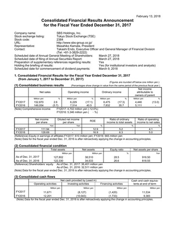 Thumbnail SBS Holdings Financial Statement 2017