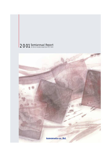 Thumbnail Kanamoto Half-year Report 2001-h1