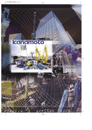 Thumbnail Kanamoto Half-year Report 2003-h1