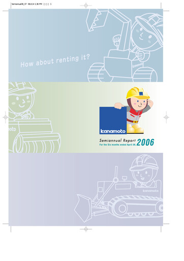 Thumbnail Kanamoto Half-year Report 2006-h1