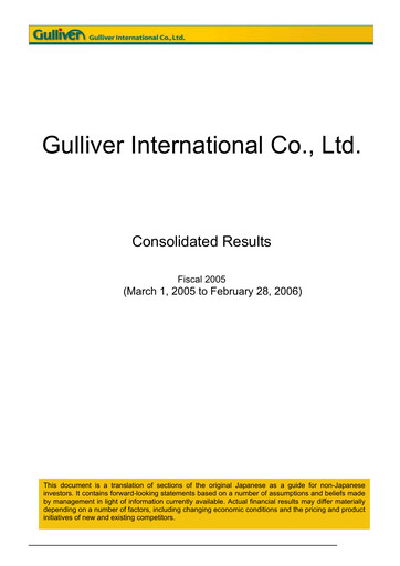 Vorschaubild IDOM Inc. Finanzmitteilung fy2005