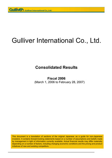 Vorschaubild IDOM Inc. Finanzmitteilung fy2006