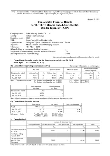 Thumbnail Sakai Moving Service Co.,Ltd. Quarterly Report 2025-q1