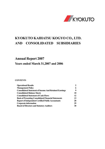 Thumbnail Kyokuto Kaihatsu Kogyo Annual Report 2007