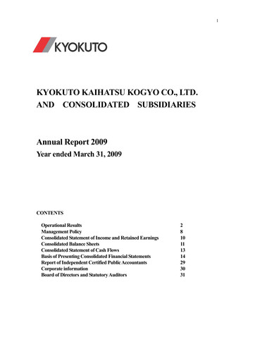 Thumbnail Kyokuto Kaihatsu Kogyo Annual Report 2009