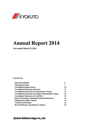 Thumbnail Kyokuto Kaihatsu Kogyo Annual Report 2014