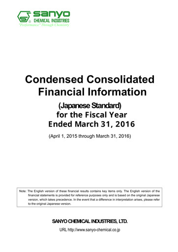 Thumbnail Sanyo Chemical Industries Financial Statement fy2016