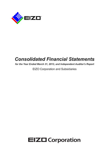 Thumbnail EIZO Corporation Financial Statement fy2012