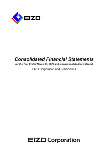 Thumbnail EIZO Corporation Financial Statement fy2022