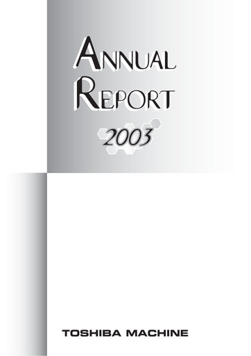 Thumbnail Shibaura Machine Annual Report 2003