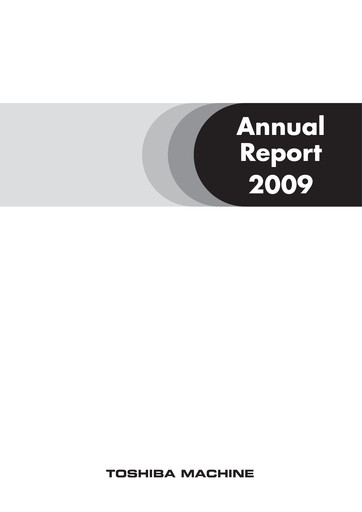 Thumbnail Shibaura Machine Annual Report 2009