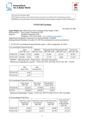 Thumbnail Japan Display Half-year Report 2023-h1