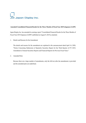 Thumbnail Japan Display Quarterly Report 2019-q1