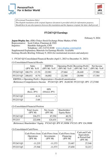 Thumbnail Japan Display Quarterly Report 2024-q3