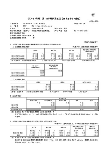 Thumbnail TRE Holdings Corporation Quarterly Report 2026-q1