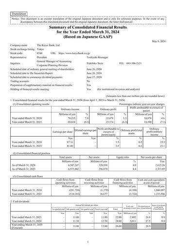 Thumbnail The Keiyo Bank Financial Statement fy2024