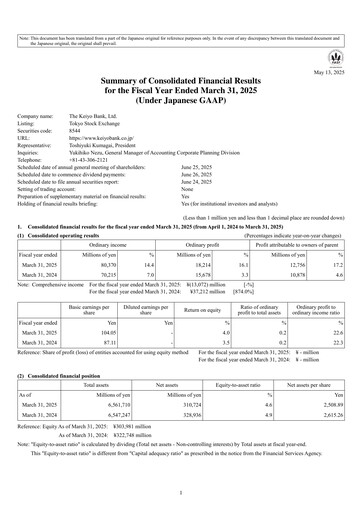 Thumbnail The Keiyo Bank Financial Statement fy2025