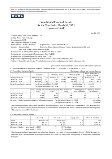 Thumbnail Japan Pulp and Paper Company Financial Statement fy2024