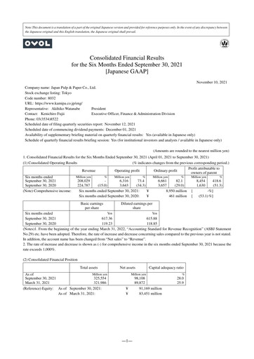 Thumbnail Japan Pulp and Paper Company Half-year Report 2021-h1