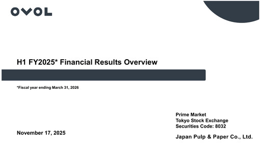 Thumbnail Japan Pulp and Paper Company Half-year Report 2025-h1