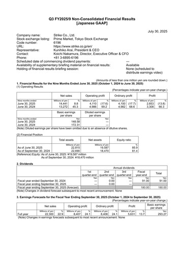 Thumbnail Strike Company Financial Statement fy2025