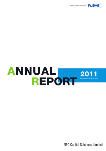 Thumbnail NEC Capital Solutions Annual Report 2011