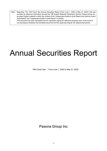 Thumbnail Pasona Group Annual Report 2023