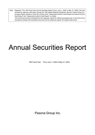 Thumbnail Pasona Group Annual Report 2025