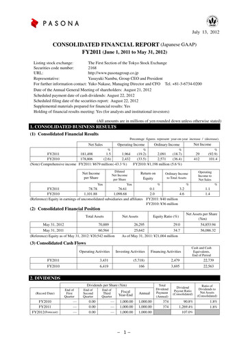 Thumbnail Pasona Group Financial Report 2012