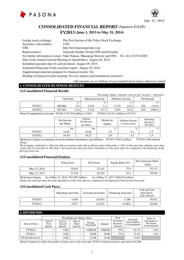 Thumbnail Pasona Group Financial Report 2014