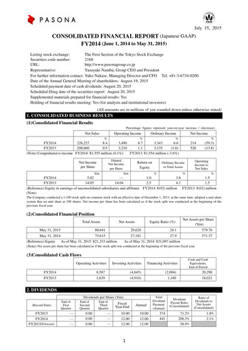 Thumbnail Pasona Group Financial Statement fy2014