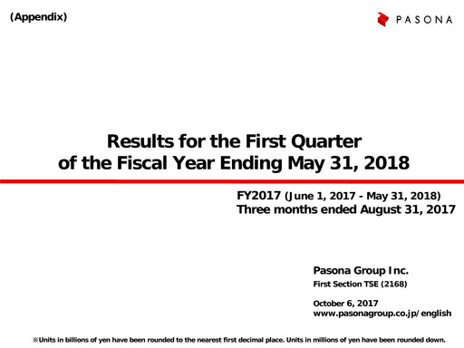Thumbnail Pasona Group Quarterly Report 2018-q1