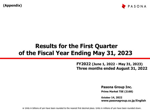 Thumbnail Pasona Group Quarterly Report 2023-q1
