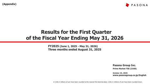 Thumbnail Pasona Group Quarterly Report 2026-q1