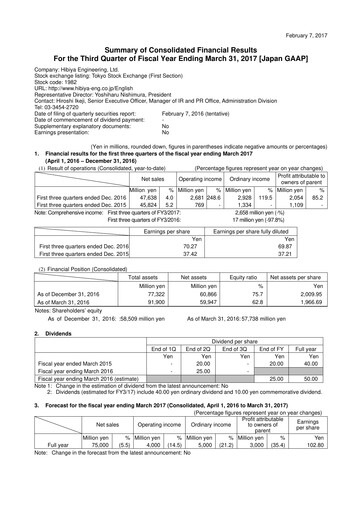 Thumbnail Hibiya Engineering Quarterly Report 2017-q3