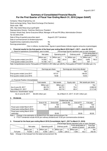 Thumbnail Hibiya Engineering Quarterly Report 2018-q1