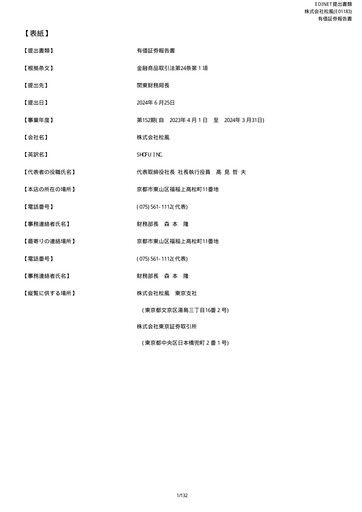 Thumbnail Shofu Inc. Annual Report fy2023