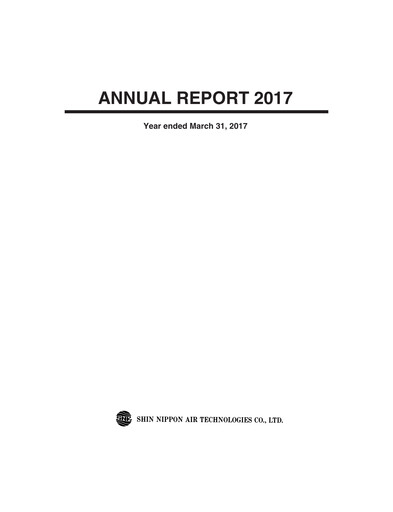 Thumbnail Shin Nippon Air Technologies Annual Report 2017