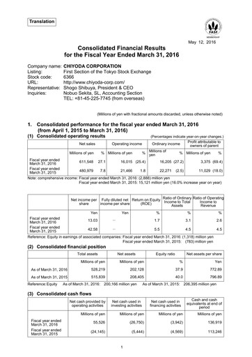 Thumbnail Chiyoda Corporation Financial Statement fy2015