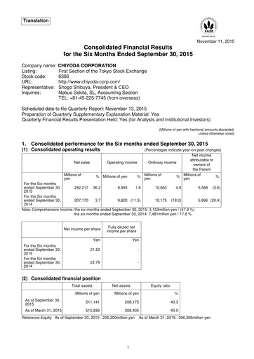 Thumbnail Chiyoda Corporation Quarterly Report 2015-q2