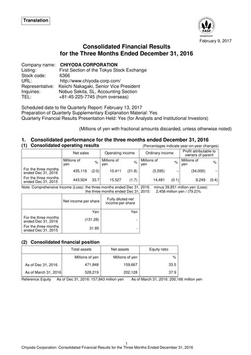 Thumbnail Chiyoda Corporation Quarterly Report 2016-q3