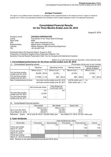 Thumbnail Chiyoda Corporation Quarterly Report 2018-q1
