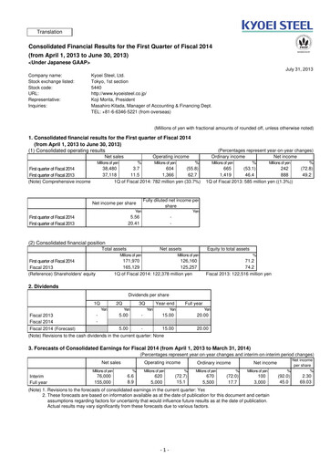 Thumbnail Kyoei Steel Quarterly Report 2014-q1