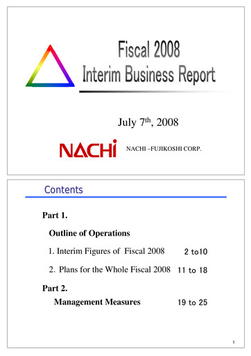 Thumbnail Nachi-Fujikoshi Half-year Report 2008-h1