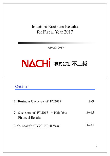 Thumbnail Nachi-Fujikoshi Half-year Report 2017-h1