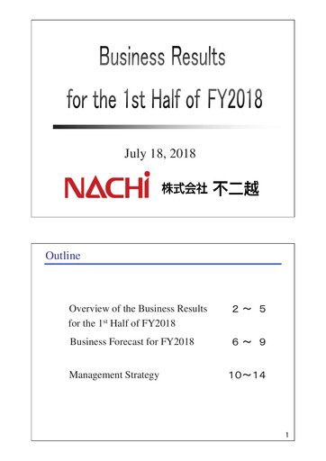 Thumbnail Nachi-Fujikoshi Half-year Report 2018-h1