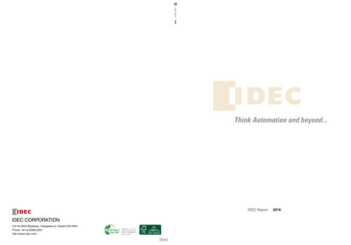 Thumbnail IDEC Corporation Annual Report fy2016