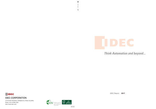 Thumbnail IDEC Corporation Annual Report fy2017
